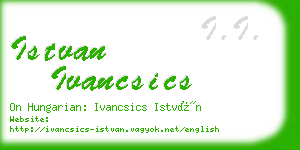 istvan ivancsics business card